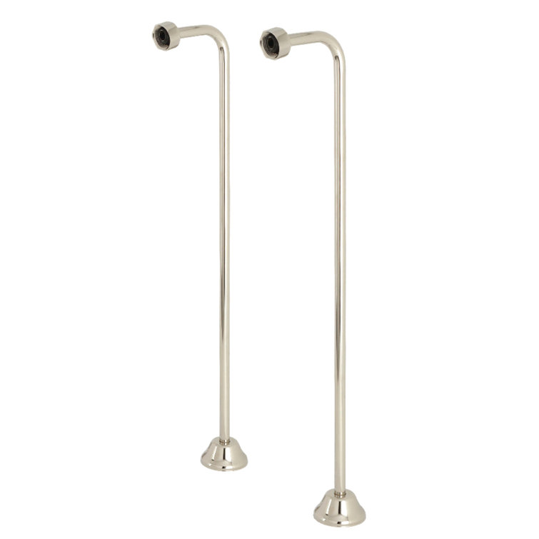 Polished Nickel Vintage Brass Bath Supply Set