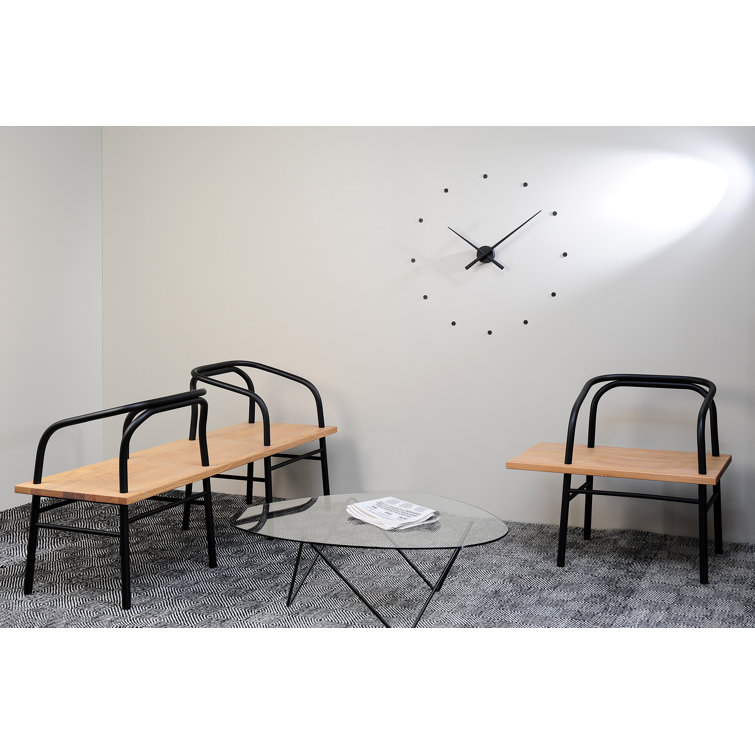 Large Black Polystyrene Minimalist Wall Clock