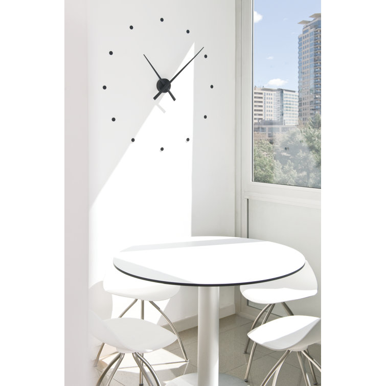 Large Black Polystyrene Minimalist Wall Clock