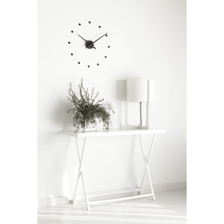 Large Black Polystyrene Minimalist Wall Clock