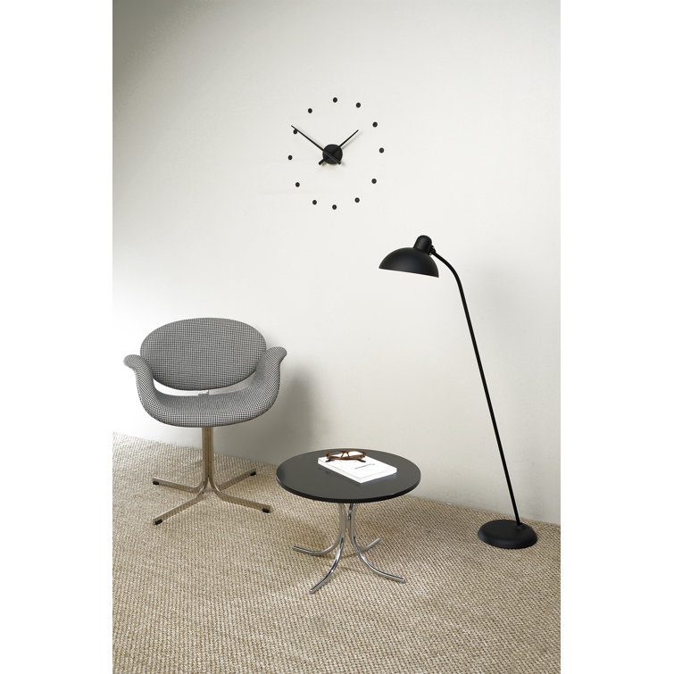 Large Black Polystyrene Minimalist Wall Clock