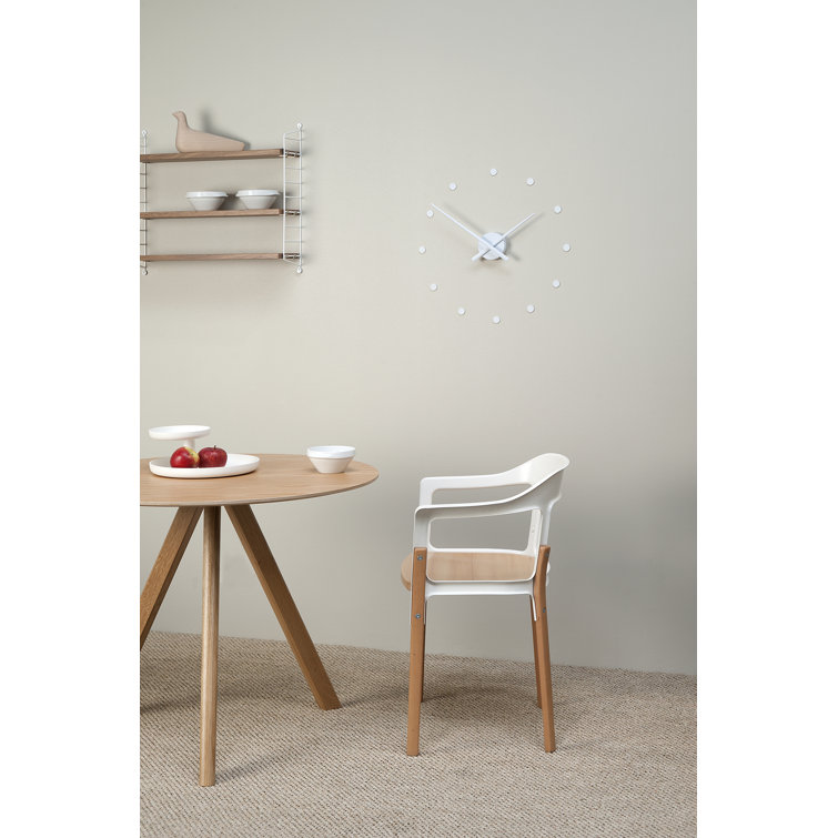 Small White Polystyrene Minimalist Wall Clock
