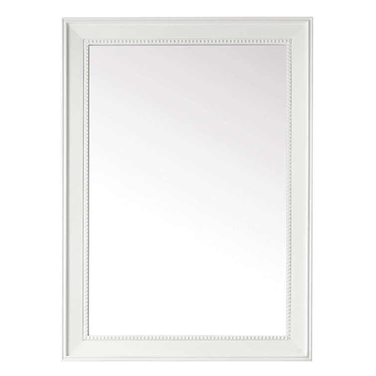 Vintage Vanilla 40" x 29" Rectangular Wood-Framed Mirror