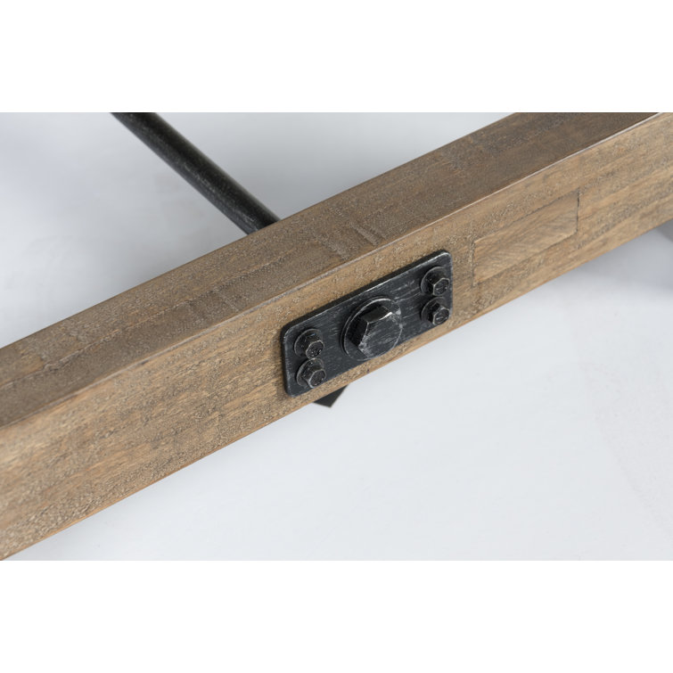 Tuscany Reclaimed Pine and Metal 26" Square End Table - Weathered Taupe