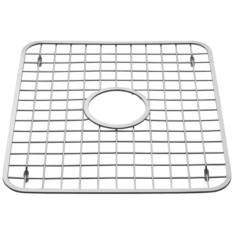 Stainless Steel Kitchen Sink Protector Grid with Drain Hole