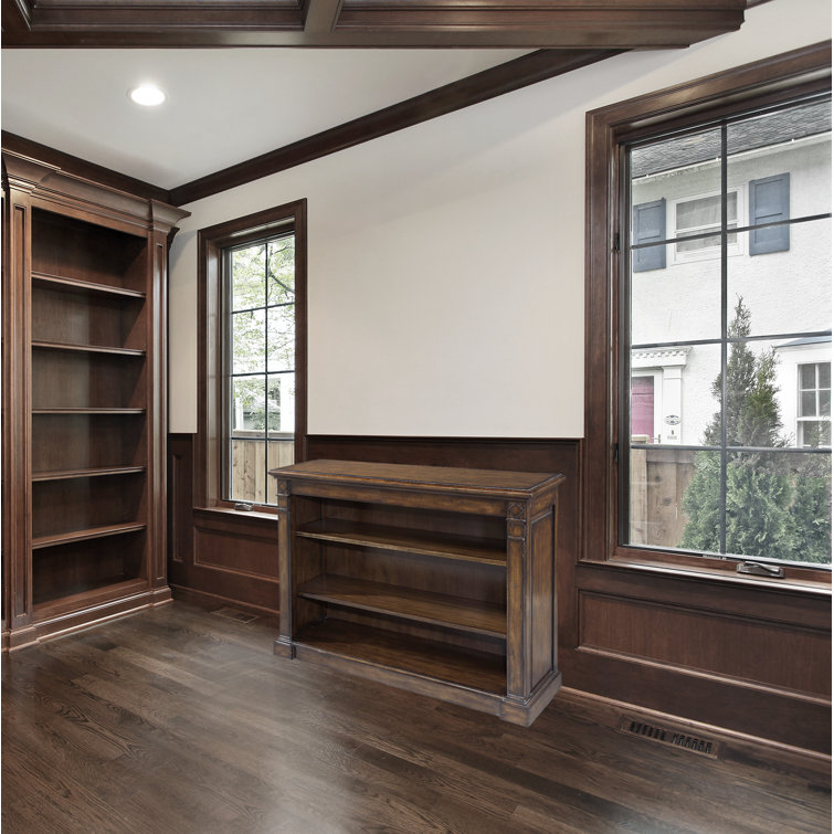 Hekman Traditional Brown Wood Adjustable Console Bookcase