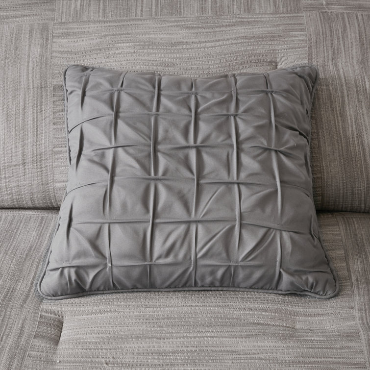 Gray California King 7-Piece Seersucker Comforter Set