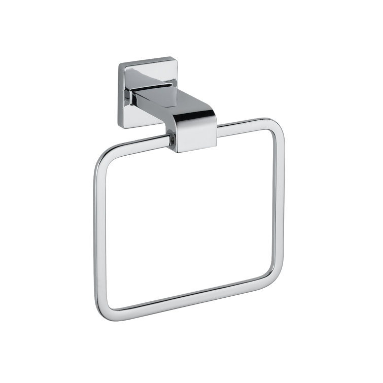 Polished Chrome Wall Mounted Modern Towel Ring