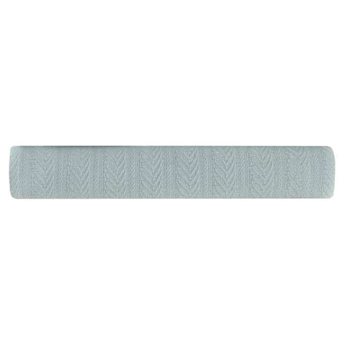 Luxurious King-Sized Chevron Cotton Blanket in Soft Gray