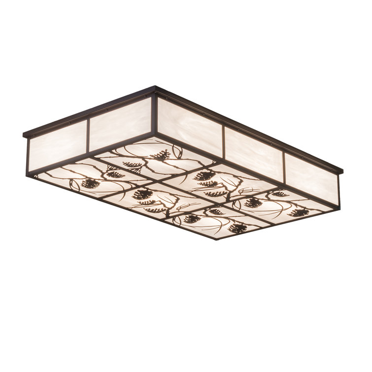 60" White Glass Globe Flush Mount Ceiling Light