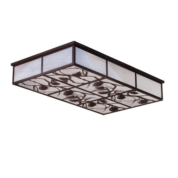 60" White Glass Globe Flush Mount Ceiling Light