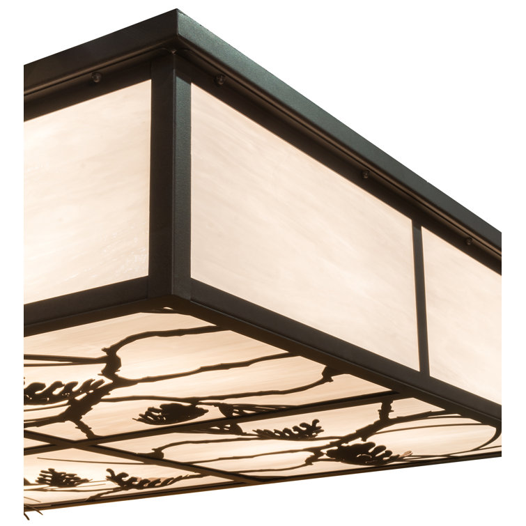 60" White Glass Globe Flush Mount Ceiling Light