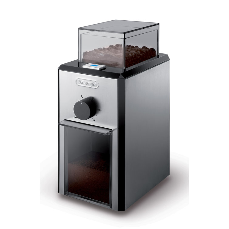 De'Longhi Stainless Steel Electric Burr Coffee Grinder with Adjustable Grind