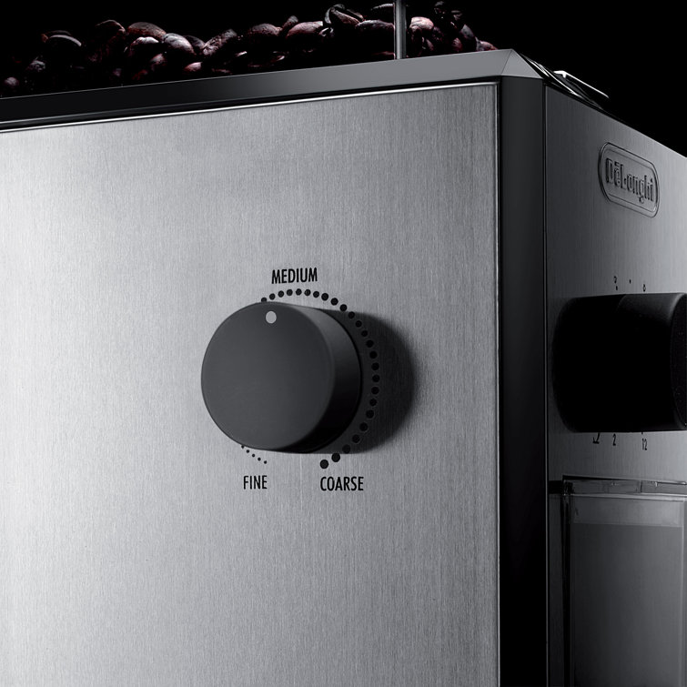 De'Longhi Stainless Steel Electric Burr Coffee Grinder with Adjustable Grind