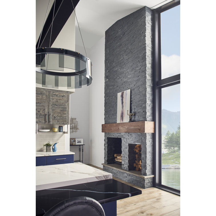 Coal Canyon 6'' x 24'' Stacked Natural Stone Ledger Panel Wall Tile