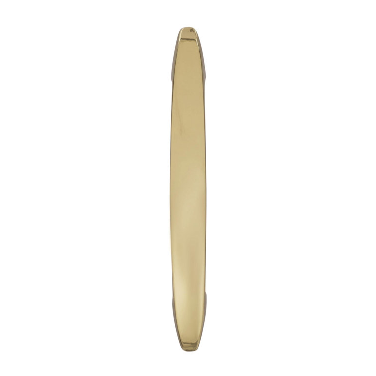 Polished Brass 3-Inch Modern Cabinet Pull with Mounting Hardware