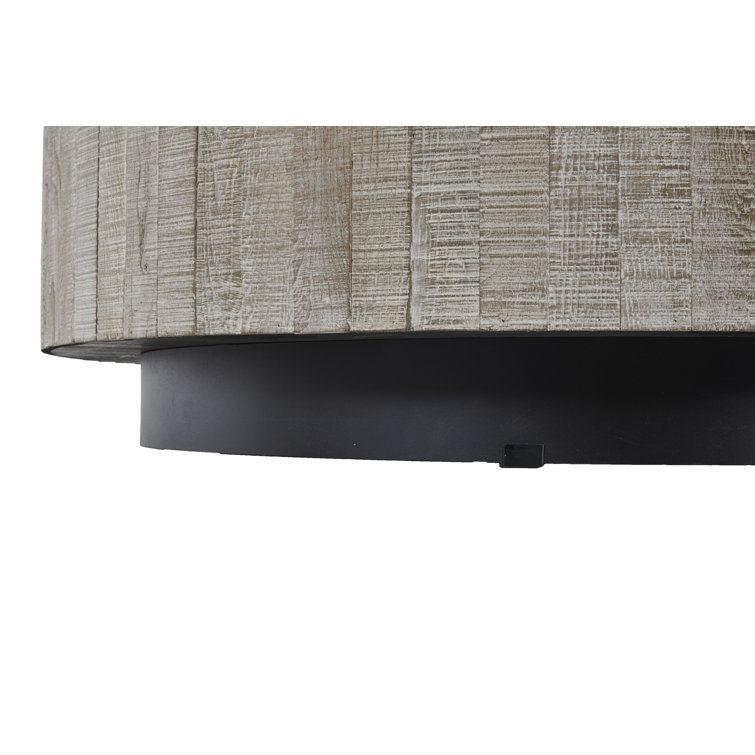 Colton Charcoal Oak and Black 48" Round Coffee Table