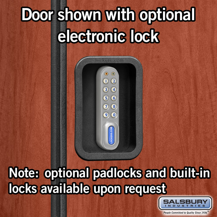 Cherry Double Tier Lockable Wood Locker Unit