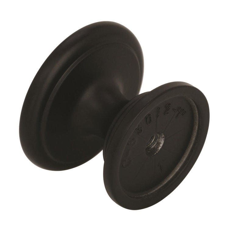 Matte Black Round Cabinet Knob Multipack, 1-1/4 inch Diameter
