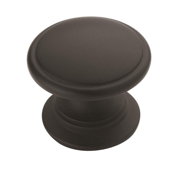 Matte Black Round Cabinet Knob Multipack, 1-1/4 inch Diameter