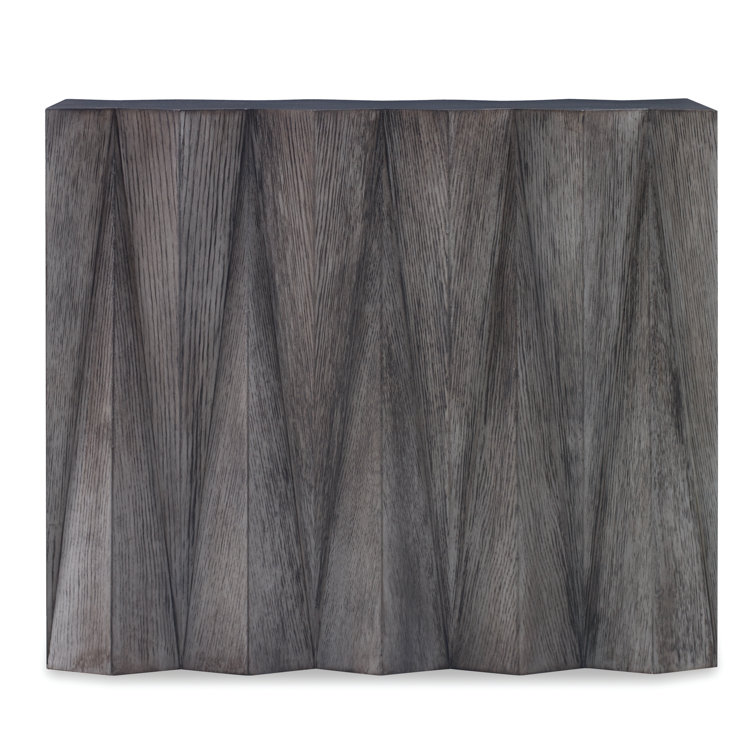 Champagne Oak and Steel Free Form Console Table