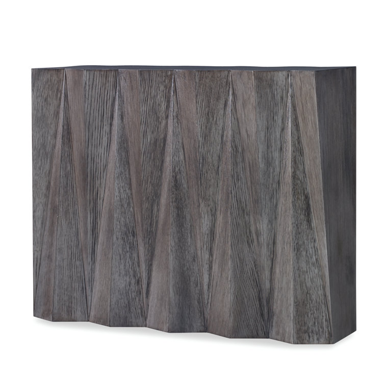 Champagne Oak and Steel Free Form Console Table