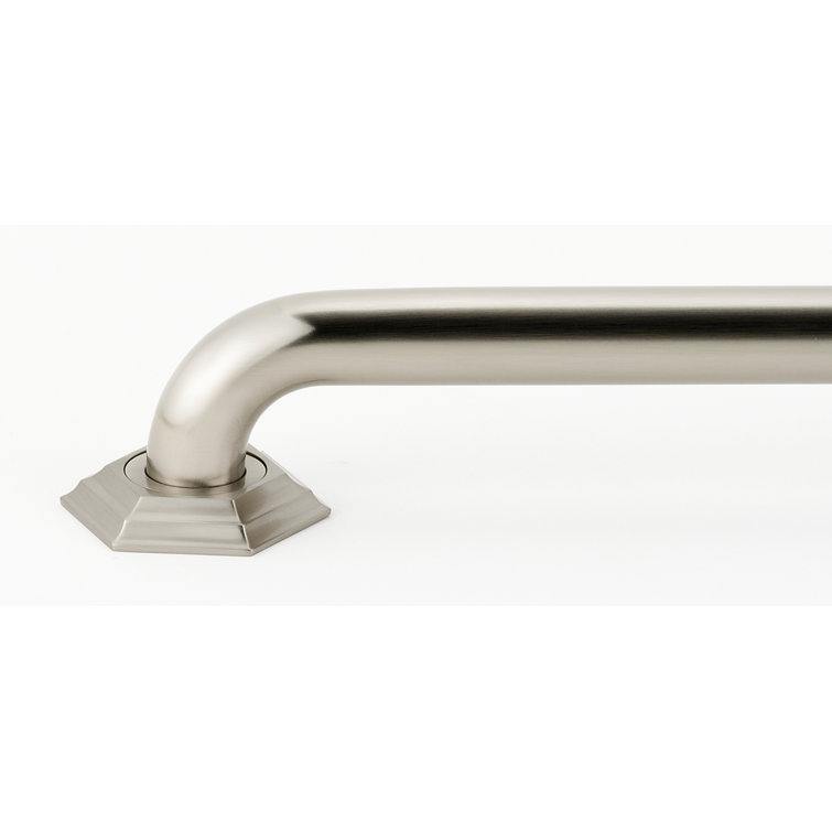 Satin Nickel Metal Grab Bar Brackets, 3-inch