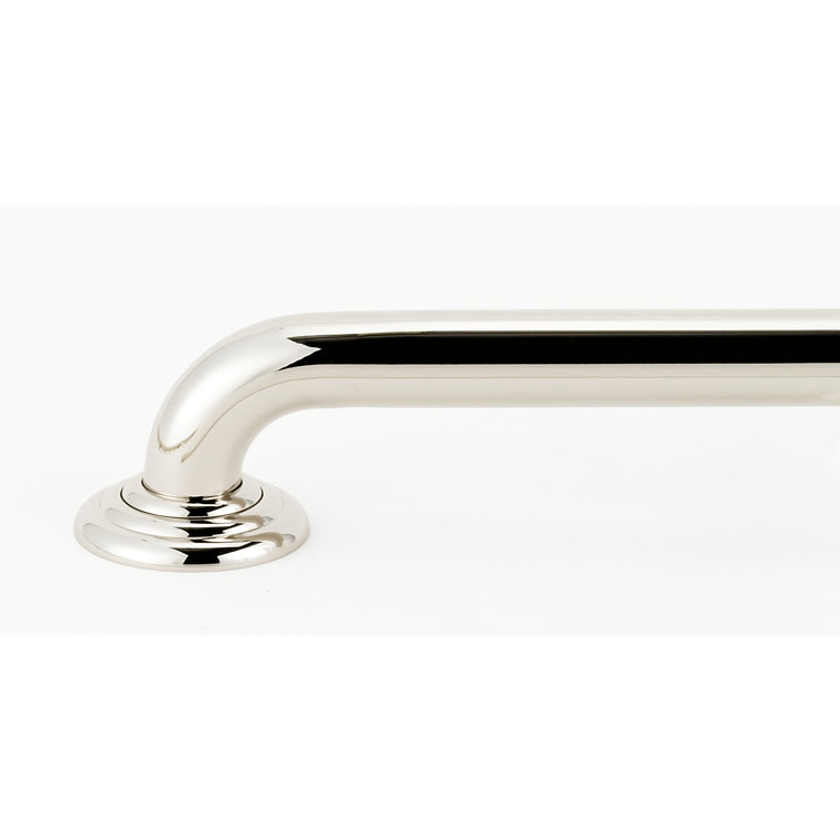 Polished Nickel Metal Grab Bar Bracket