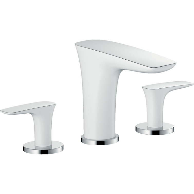 PuraVida Modern Chrome and White 1-Handle Low-Arc Bathroom Faucet
