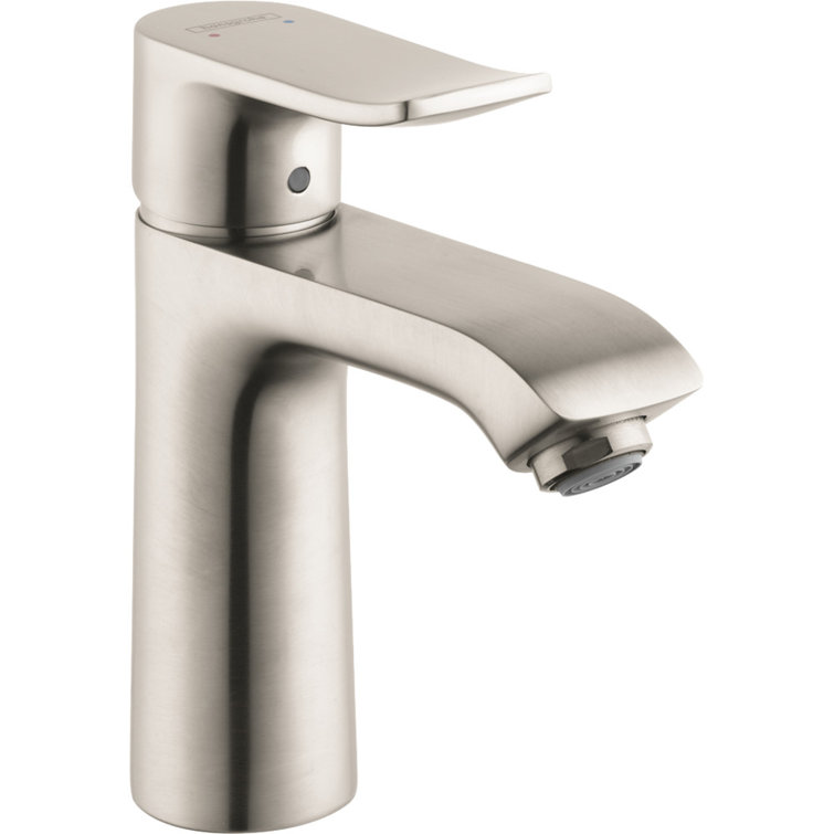 Brushed Nickel Modern Single Hole Bathroom Faucet