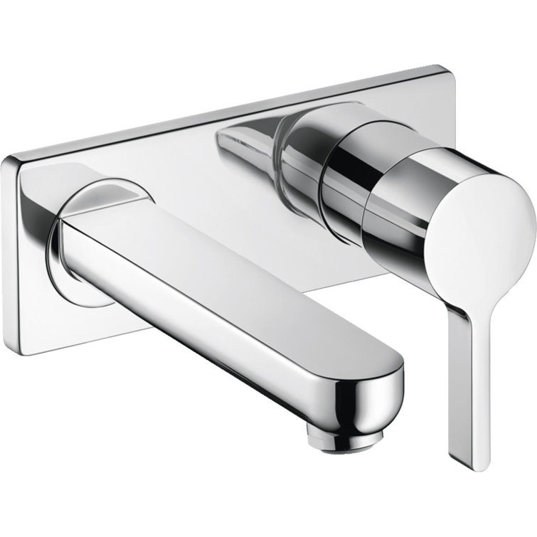 Metris S Chrome Wall-Mounted Modern Bathroom Faucet
