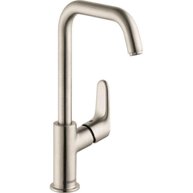 Brushed Nickel Single Hole Vessel Bathroom Faucet