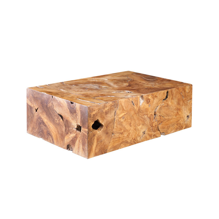 Natural Teak Rectangular Wood Coffee Table