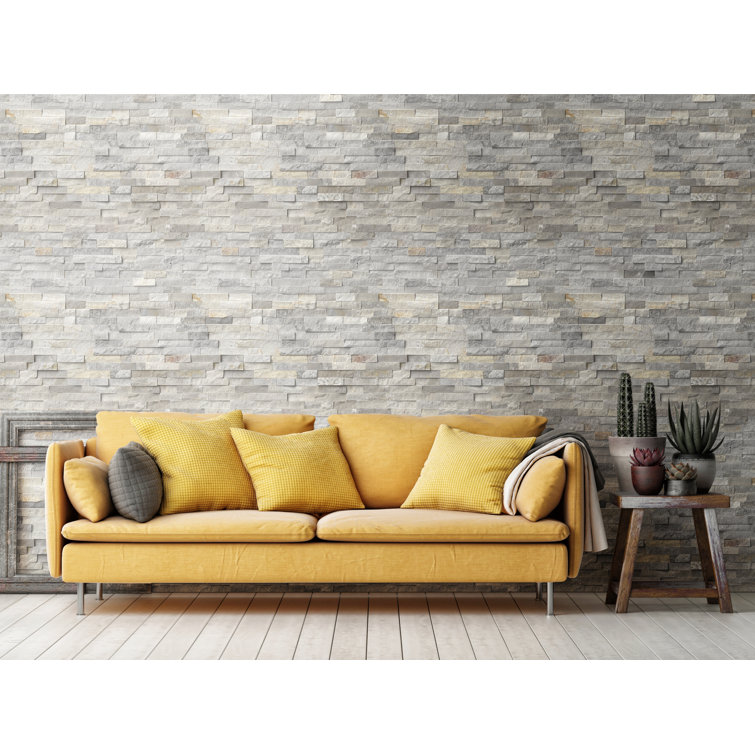Sunset Silver 6" x 24" Stacked Natural Stone Wall Tile