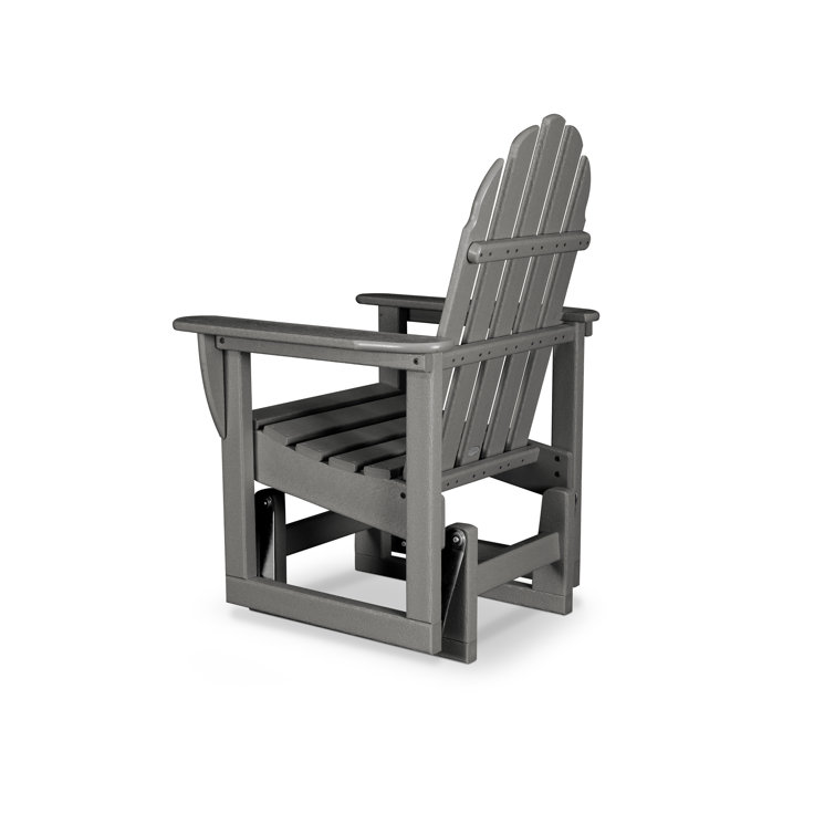 Slate Gray POLYWOOD Classic Adirondack Glider Chair