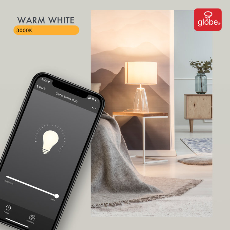 Dimmable Frosted White LED Smart Bulb 2-Pack