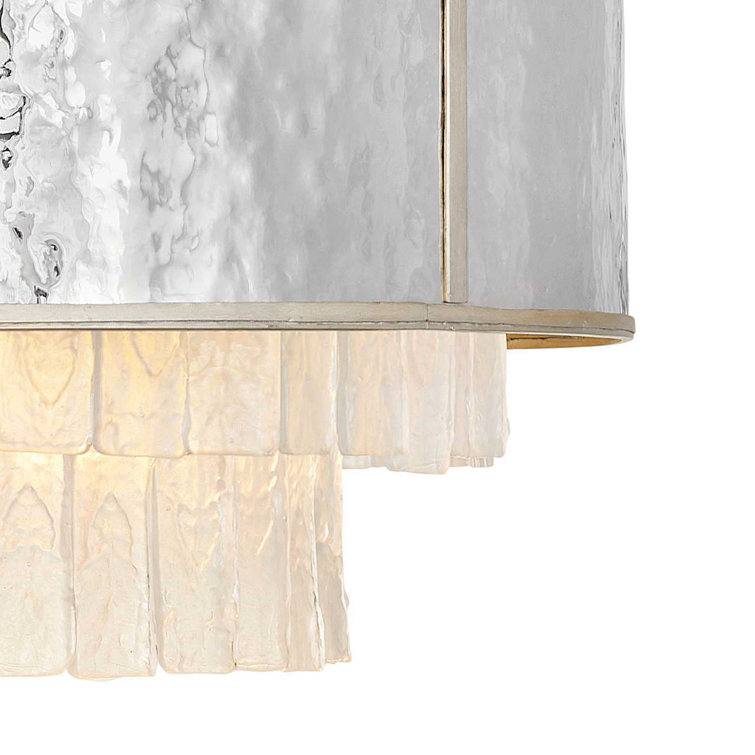 Champagne Gold Crystal LED Drum Chandelier