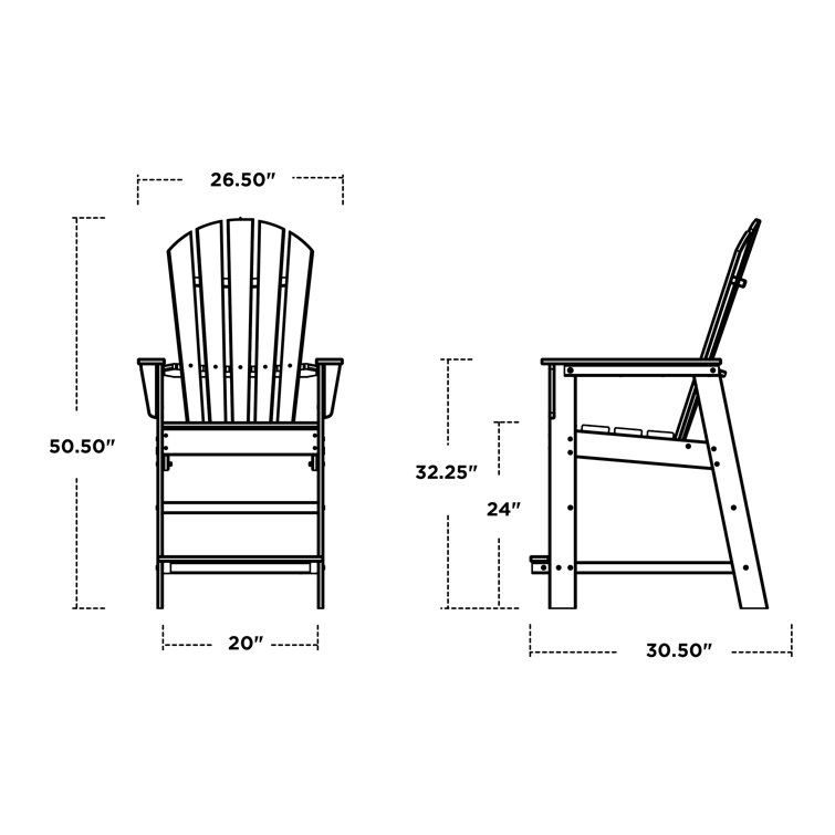 South Beach Aruba Counter Chair with Bold Art Deco Style