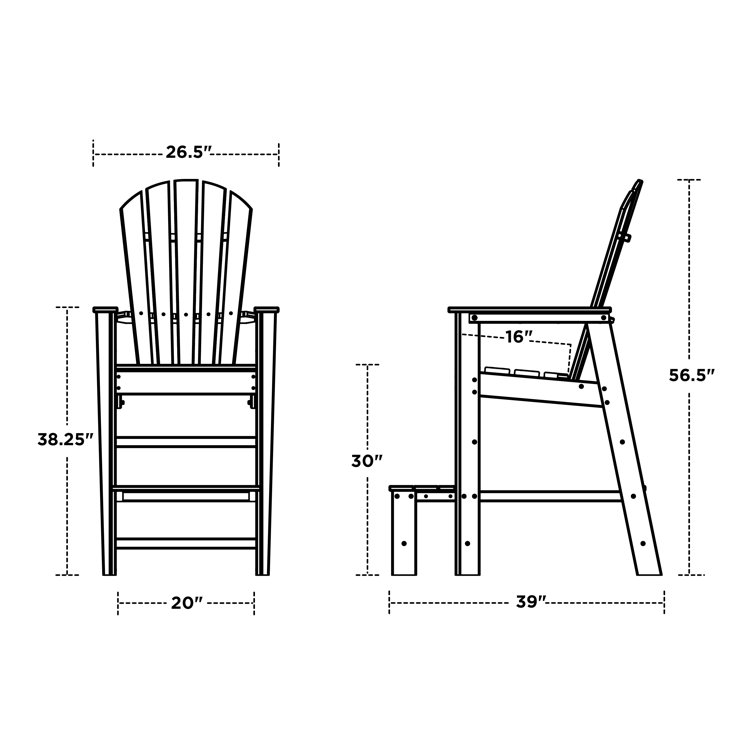 White Recycled Plastic Beach Lifeguard Chair with Arms