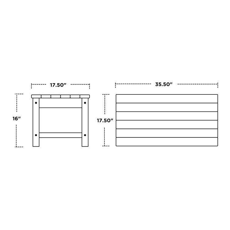Club Black Polywood Outdoor Coffee Table with Marine-Grade Cushions