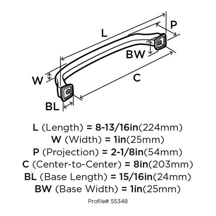 Satin Nickel 12" Traditional Appliance Pull with Mounting Hardware