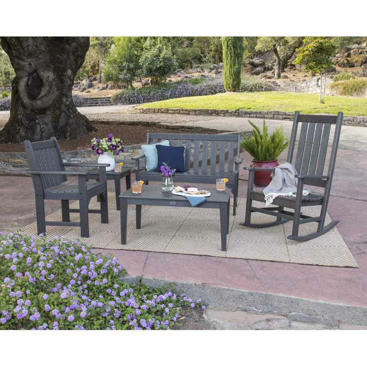 Vineyard Slate Grey POLYWOOD Garden Arm Chair