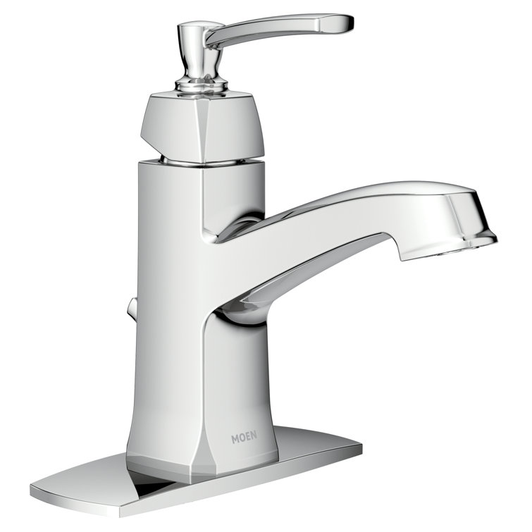 Conway Chrome Single Hole Bathroom Faucet with Drain Assembly