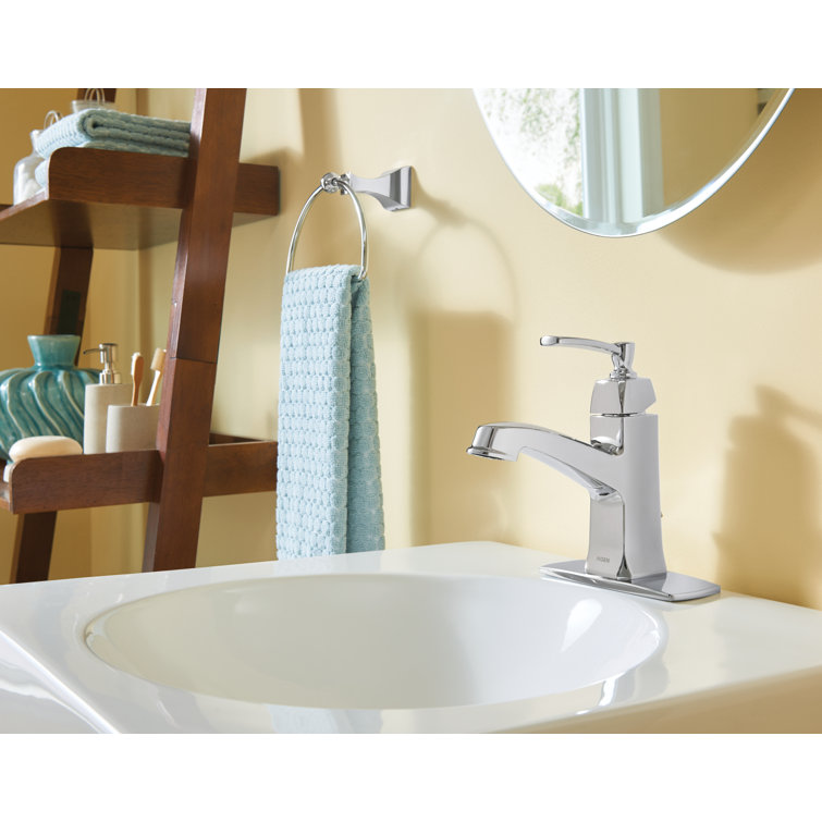 Conway Chrome Single Hole Bathroom Faucet with Drain Assembly