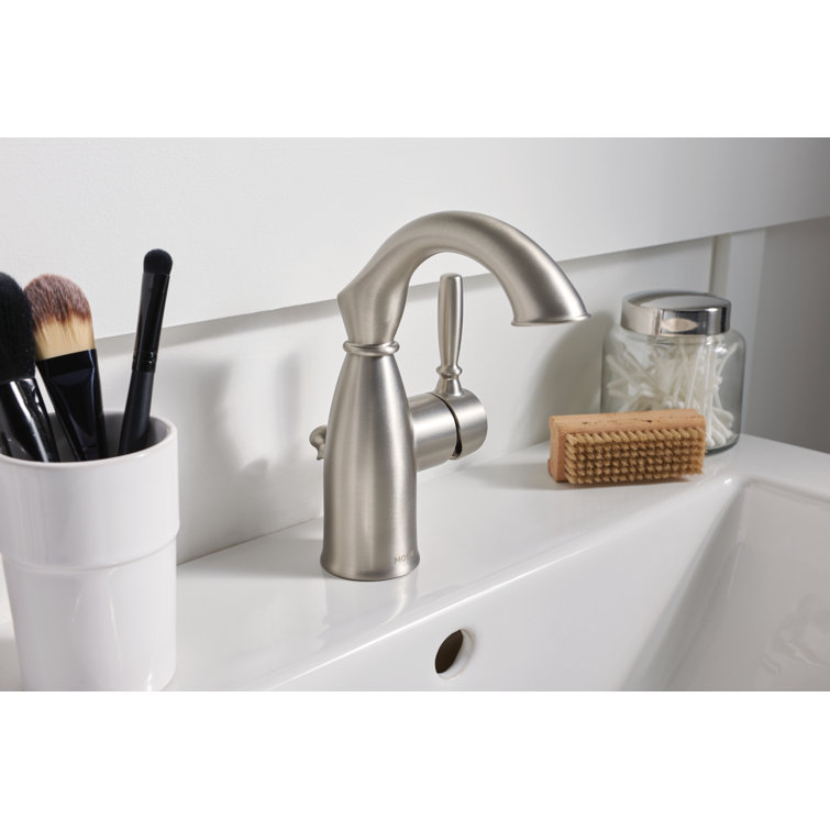 Sarona Rustic Farmhouse Single-Handle Nickel Bathroom Faucet