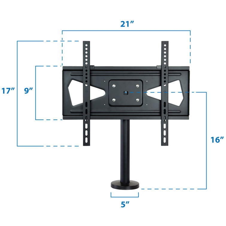 Swivel Secure Heavy-Duty Steel TV Stand for 32"-55" Screens, Black