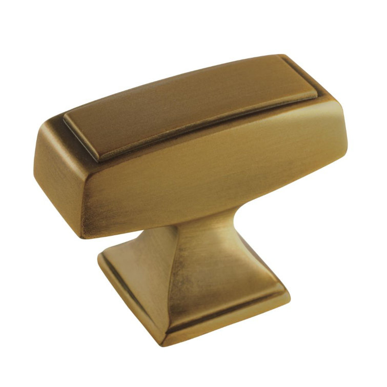 Gilded Bronze Square T-Handle Cabinet Knob