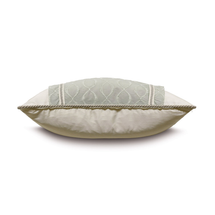 Standard Embroidered Polyester Sham with Feather Insert