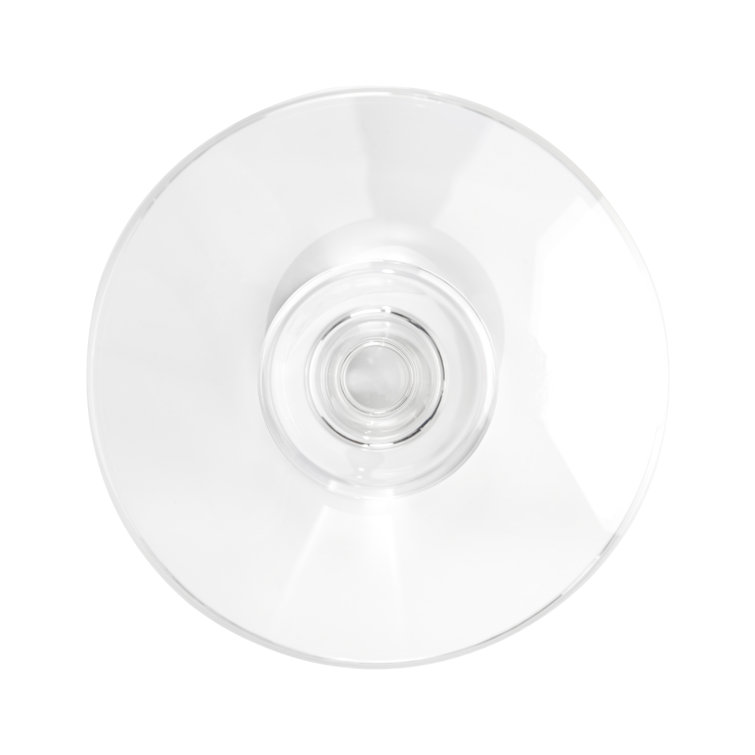 Clear Crystal Round Pedestal Accent Table