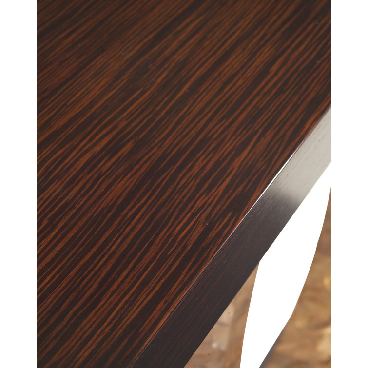 Le Cirque 54'' Brass and Brown Solid Wood Console Table with Storage